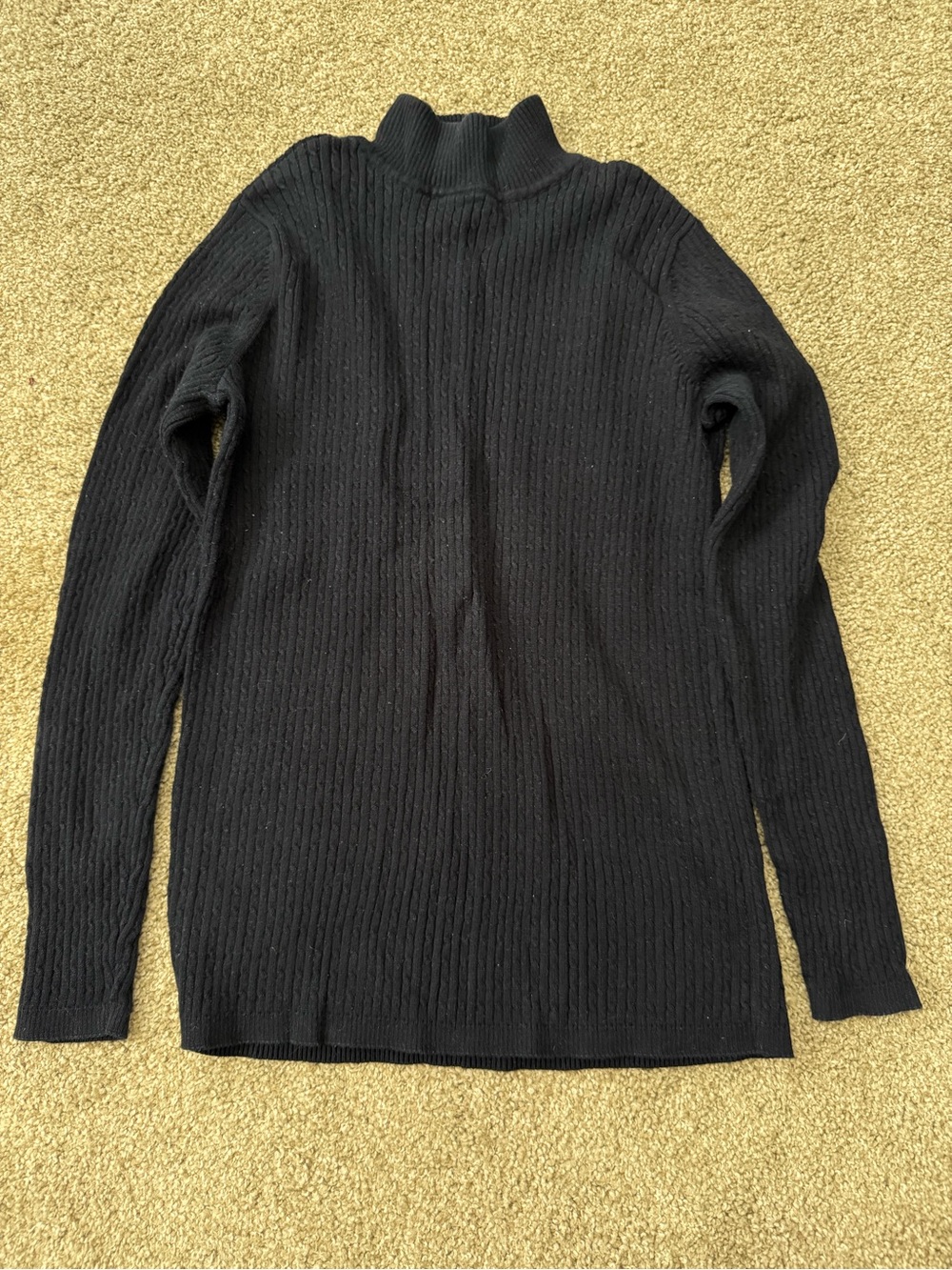 Kim Rogers Black Ribbed Turtleneck Sweater